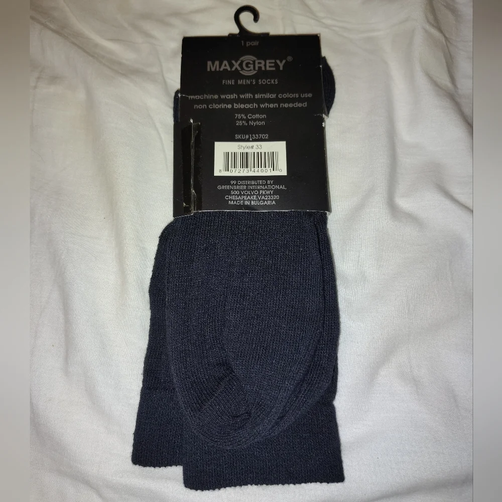 NWT Maxgray Black Men's Dress Socks 10/13